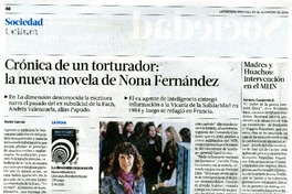 Crónica de un torturador la nueva novela de Nona Fernández [artículo] : Javier García; [fotografía por] Juan Farias.