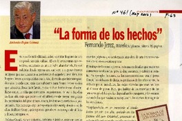 "La forma de los hechos"  [artículo] Antonio Rojas Gómez.