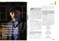 "El mundo no es redondo, es un cubo y al fondo tiene un pizarrón"  [artículo] Floridor Pérez ; [entrevistado] por José Thomás Labarthe ; fotografía Francisco Flores.
