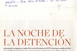 La noche de la detención.  [artículo]