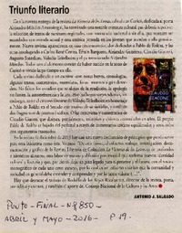 Triunfo literario  [artículo]