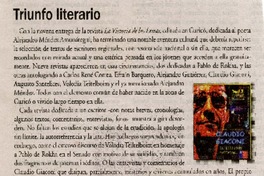 Triunfo literario  [artículo]