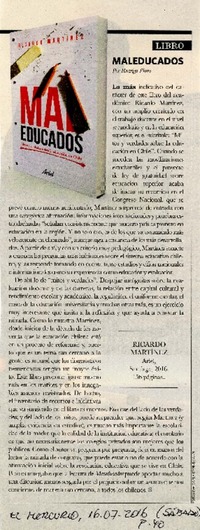 Maleducados  [artículo] Rodrigo Pinto.