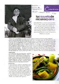 La cazuela de Nicanor Parra  [artículo] [fotografía] Alvaro Hoppe.