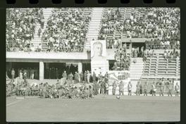 Homenaje a Pablo Neruda en el Estadio Nacional