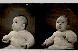 [Guagua con traje de lana claro en dos posiciones]