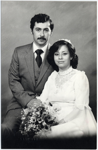 [Pareja de novios en el día de su matrimonio religioso]