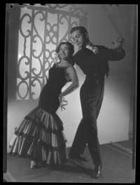 [Claudio Vergara y Manola, bailarines de danza española]