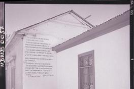 [Vista exterior de la casa de Gabriel Mistral en Monte grande]