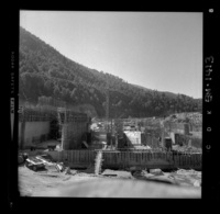 [Río Polcura; vista de las obras de construcción de la bocatoma Polcura]