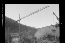 [Río Polcura; vista de las obras de construcción de la bocatoma Polcura]