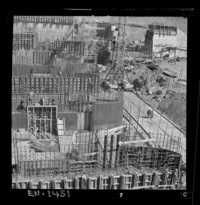 [Río Polcura; vista de las obras de construcción de la bocatoma Polcura]