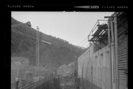 [Río Polcura; vista de las obras de construcción de la bocatoma Polcura]