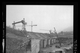 [Río Polcura; vista de las obras de construcción de la bocatoma Polcura]