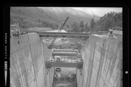 [Río Polcura; vista de las obras de construcción de la bocatoma Polcura]