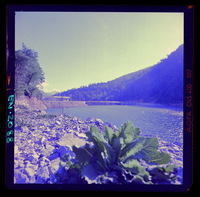 [Vista de la barrera móvil de la bocatoma Polcura] : Inauguración de la Central Antuco, 22 de octubre de 1981