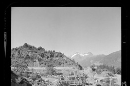 Construcción de bocatoma del río Laja, perteneciente al sistema Antuco