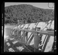 [Río Polcura; vista de las obras de construcción de la bocatoma Polcura, en su última etapa]