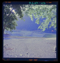 [Vista de la barrera móvil de la bocatoma Polcura] : Inauguración de la Central Antuco, 22 de octubre de 1981