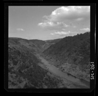 [Panorámica de las obras de construcción de la Central Hidroeléctrica Rapel]