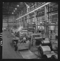 [Vista de las instalaciones para el proceso de laminación en la Acería]