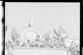 [Recibimiento masivo] : Fidel Castro Ruiz en Huachipato, Concepción