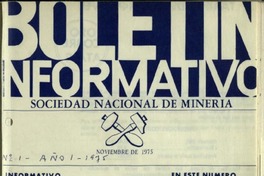 Boletín informativo Sociedad Nacional de Minería.