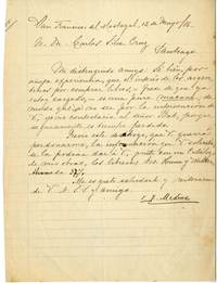 Carta. 1916 mayo 12, San Francisco de Mostazal. Carlos Silva Cruz / José Toribio Medina.