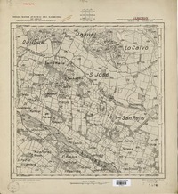 Curimón Departamentos de San Felipe i Los Andes [material cartográfico] : Estado Mayor Jeneral del Ejército de Chile. Departamento de Levantamiento.