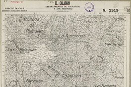 El Calabozo Departamentos de Cachapoal y San Fernando [material cartográfico] : Ejército de Chile. Instituto Geográfico Militar.
