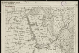 Huelquén  [material cartográfico] Instituto Geográfico Militar de Chile. Carta de Estado Mayor.