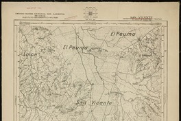 San Vicente Departamento de SanAntonio y Melipilla [material cartográfico] : Estado Mayor General del Ejército de Chile. Instituto Geográfico Militar.
