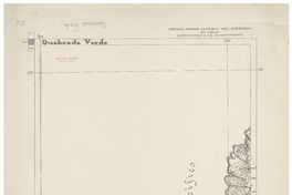 Quebrada Verde  [material cartográfico] Estado Mayor Jeneral del Ejército de Chile. Departamento de Levantamiento.