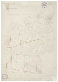 Alcantarillado de Santiago proyecto Roufosse: disposición de los colectores y emisarios.