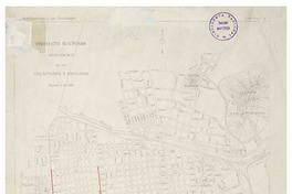 Alcantarillado de Santiago proyecto Roufosse: disposición de los colectores y emisarios.