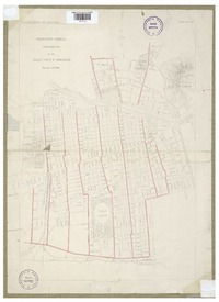 Alcantarillado de Santiago: proyecto Chiesa: disposición de los colectores y emisarios.