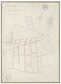 Alcantarillado de Santiago proyecto Batignolles-Fould solución B : disposición de los colectores y de la red de lavado.