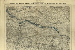Plano del sector Talca-Linares para las maniobras del año 1929