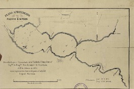 Plano aproximado de Puerto Simpson descubierto por el Comandante de la "Corbeta Chacabuco" capitán de Fragata don Enrique M. Simpson, el 22 de febrero de 1875 en su esploración, buscando paso al lado del English Narrows