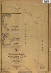 Plano del abra Antrim i del tramo de costa entre ésta i el abra Gage