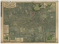 Moderno y práctico plano de Santiago con libro índice de calles, pasajes, etc.