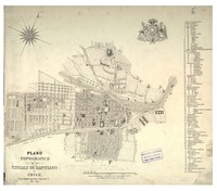 Plano topográfico de la ciudad de Santiago de Chile