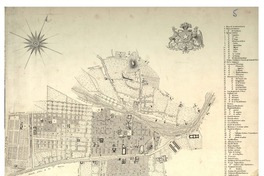Plano topográfico de la ciudad de Santiago de Chile
