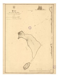 Plano de la isla San Félix  [material cartográfico] Levantado por la Oficialidad de la Goleta "Covadonga", al mando del Cap. Ramón Vidal Gormaz.