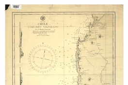 Chile Coquimbo-Valparaíso [material cartográfico] : Por la Marina Nacional ; Rectificado y con determinación de coordenadas por la Comisión Hidrográfica del Cap. de Fragata Sr. Enrique Cordovez M. ; Dibujado por E. Rouse K.