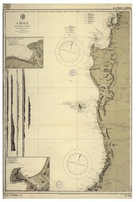 Chile de Tomé a Corral [material cartográfico] : Por la Marina Nacional ; Grabado por B. Benítez C. y H. Sullivan.