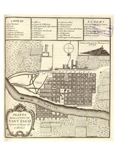Pianta della citta di Sant' Iago, Capitale del Regno del Chili