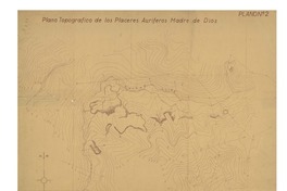 Plano topográfico de los Placeres Auríferos Madre de Dios