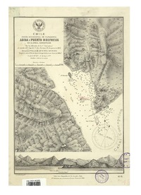 Abra i puerto Molyneux en el canal Concepción Chile : Costa occidental de Patagonia [material cartográfico] : por los Oficiales de la C. "Chacabuco" al mando del Ca. de F. Don Enrique M. Simpson, en 1875.