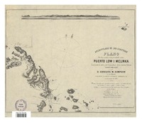 Archipielago de las Guaitecas plano de la costa comprendida entre puerto Low i Melinka